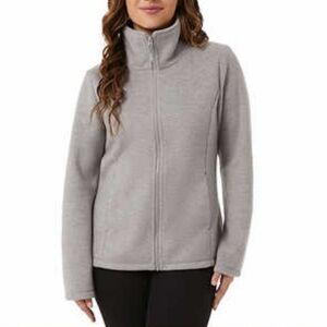 32 degree heat ladies women’s light grey warm brushed faux wool jacket 2X 3X